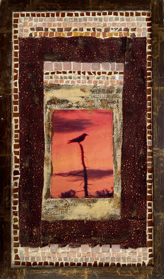 Triptych - bird at sunset 2