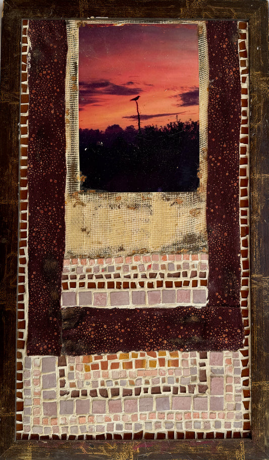 Triptych - bird at sunset 3
