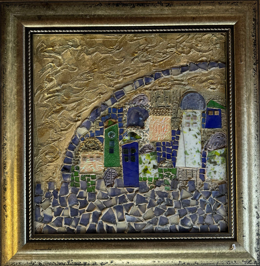 Jerusalem arch in blue & green