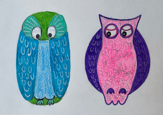 Owls  - painting