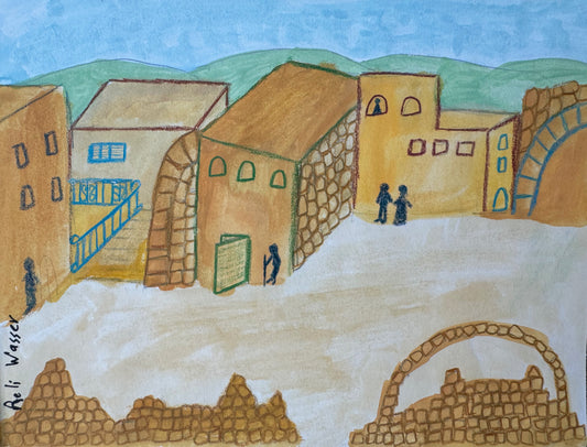 Moment in Safed 2 - painting