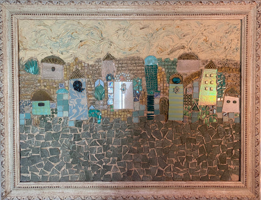 Jerusalem in turquoise & gold