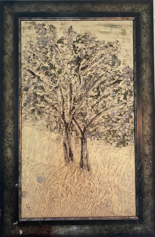 A tree in front of Miron