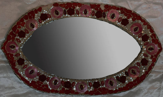 Mirror in burgundy