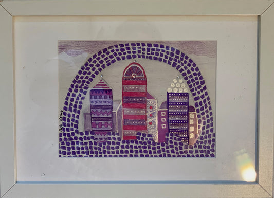 Jerusalem in purple - painting